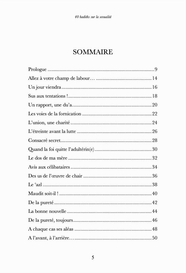 40 hadiths sur la sexualité (avec commentaires) – Anissa Editions – Image 3