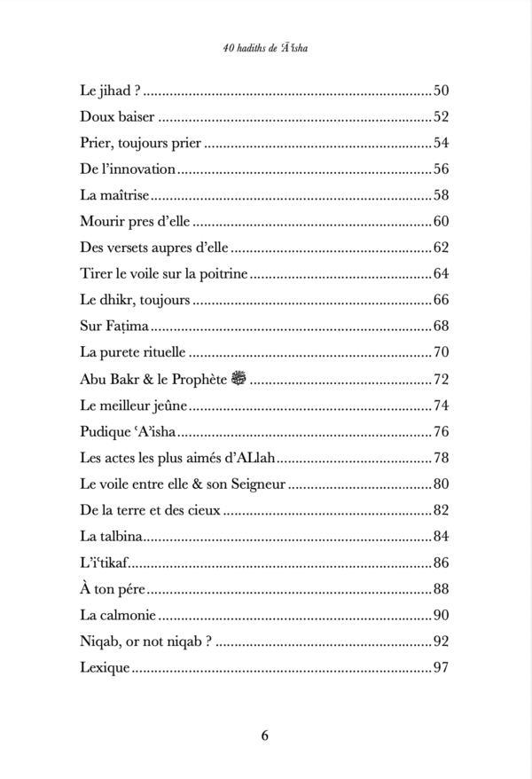 40 hadiths sur ʿĀʾisha (avec commentaires) - Anissa – Image 4
